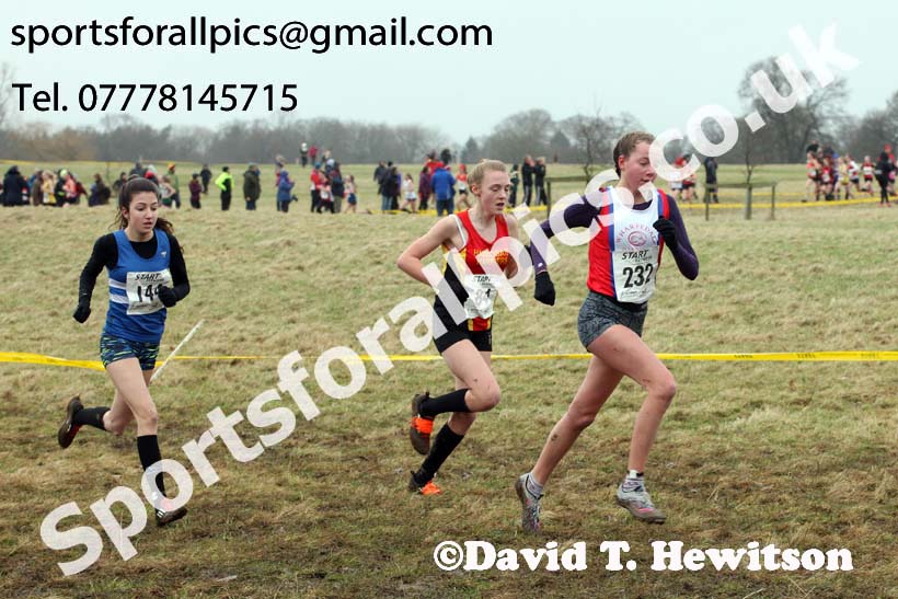 Girls under-15s, 2018 Northern Cross Country Champs., Harewood House, Leeds. Photo: David T. Hewitson/Sports for All Pics